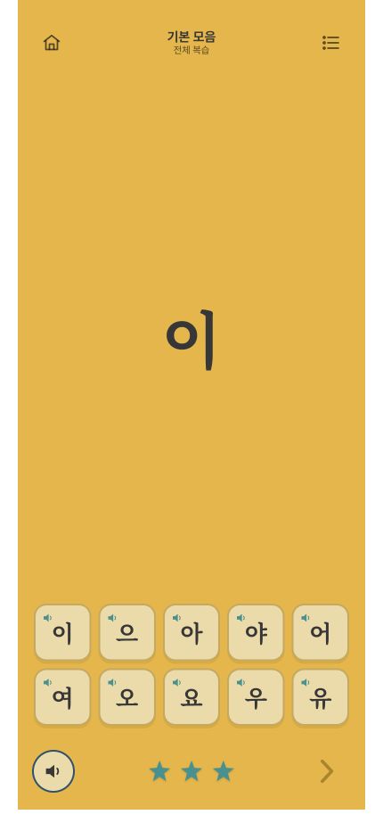 Actual app screen of the review
